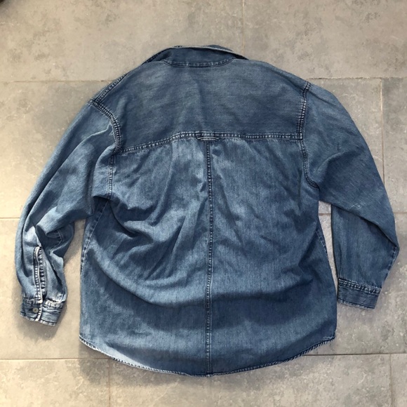 Faded Glory Oversized Denim Button Down Shirt - Picture 7 of 7